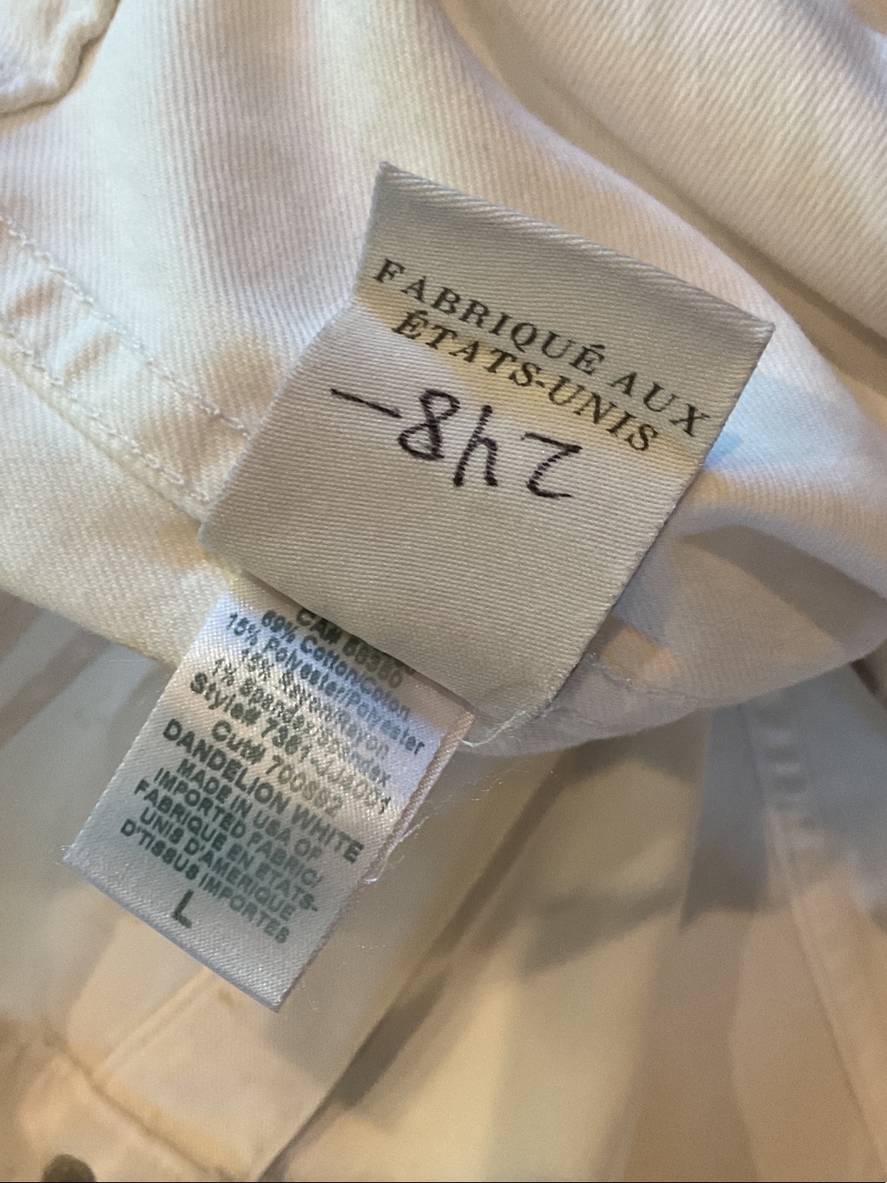 Joie White Lightweight Jean Jacket like new has dirt smudge back large NWOT - Picture 11 of 16